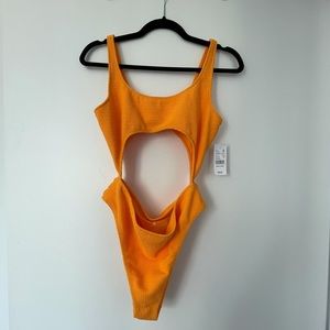 LA Hearts Orange Camila Keyhole Scrunch One Piece